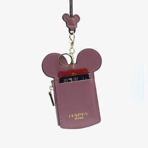 Travel Neck Pouch, Cute Animal Mickey ID Case Card Holder